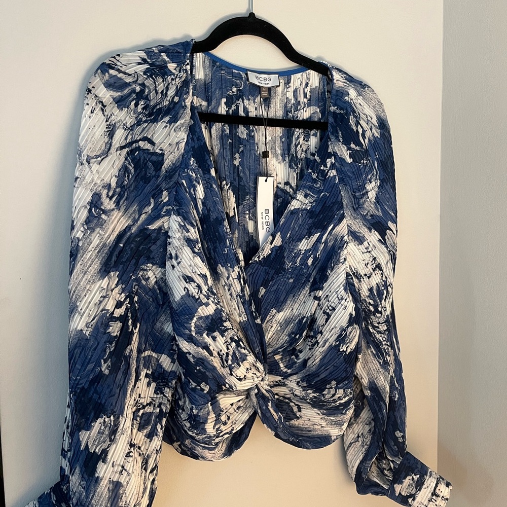 BCBG Navy and White Skirt Set